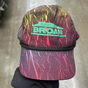 Vintage 90s Neon Surfer Style Broan Snapback Trucker Hat